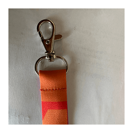 OK-14133668 - 100 cordini porta badge Colore Arancione con moschettone